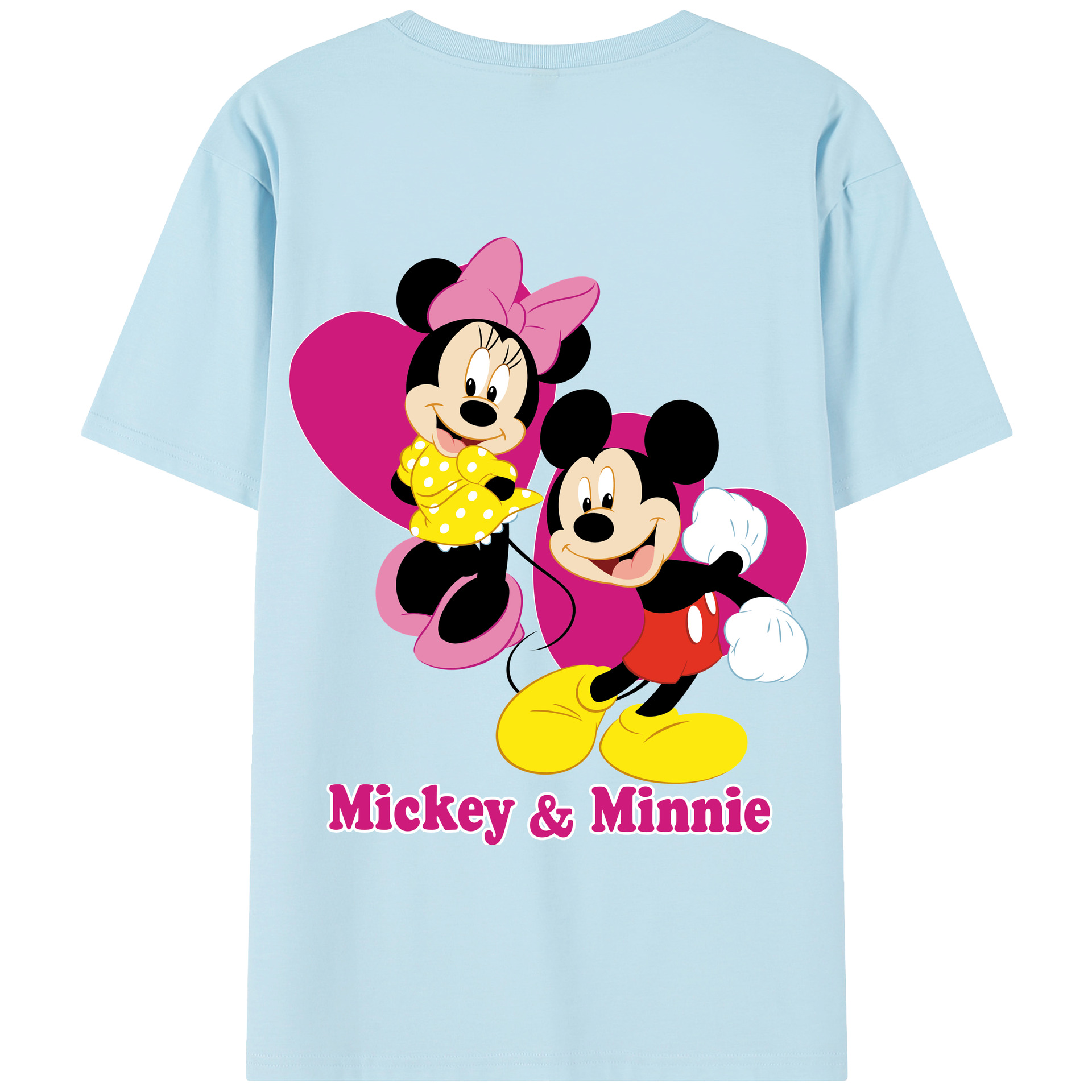 （画像用） ミッキーマウス Mickey Mouse 綿100％半袖Tシャツ（背面プリント）